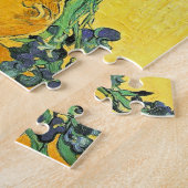Van Gogh - Vase met de gele achtergrond van Irises Legpuzzel (Zijkant)