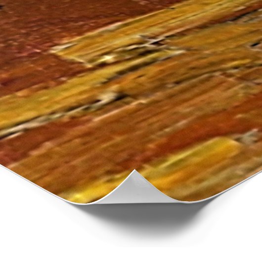 Van Gogh - Vase met drie zonnebloemen Poster (Hoek)