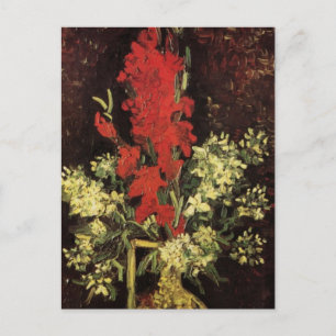 Van Gogh Vase met Gladioli en anjers Briefkaart