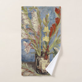 Van Gogh Vase met Gladioli en China Asters Handdoek