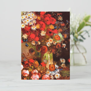 Van Gogh - Vase met papavers, cornbloemen, pony's