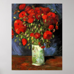 Van Gogh - Vase met rode papavers Poster