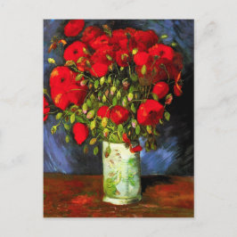 Van Gogh Vase met rood papaver Briefkaart