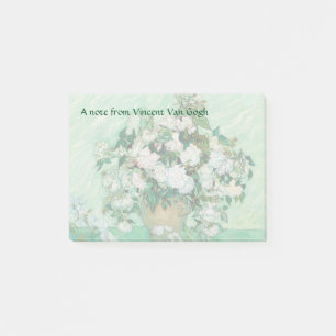 Van Gogh Vase met roze Roses  Flowers Art Post-it® Notes