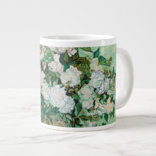 Van Gogh Vase met roze rozen bloemen schilderen Extra Grote Beker