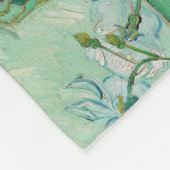 Van Gogh Vase met roze rozen bloemkunst Fleece Deken (Hoek)
