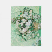 Van Gogh Vase met roze rozen bloemkunst Fleece Deken (Voorkant)