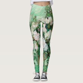 Van Gogh Vase met roze rozen  Floral Art Leggings