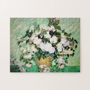 Van Gogh Vase met roze rozen Puzzle Legpuzzel