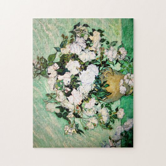 Van Gogh Vase met roze rozen Puzzle Legpuzzel (Verticaal)