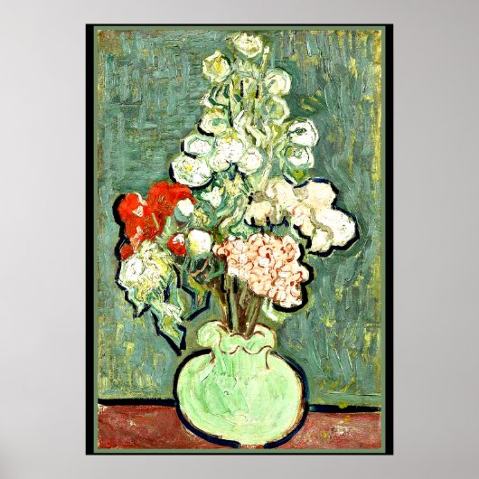 Van Gogh - Vase of Flowers, 1890 Poster (Voorkant)