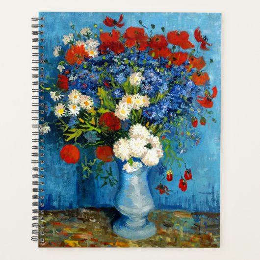 Van Gogh Vase with Cornflowers and Poppies Planner (Voorkant)