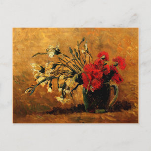 Van Gogh - Vase with Red and White Carnations Briefkaart