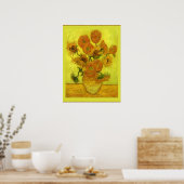 Van Gogh - veertien zonnebloemen, Poster (Keuken)
