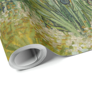 Van Gogh veld met bloemen in de buurt Cadeaupapier