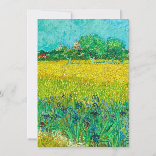 Van Gogh Veld met irissen bij Arles Kaart (Voorkant)