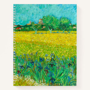 Van Gogh Veld met irissen bij Arles Notitieboek