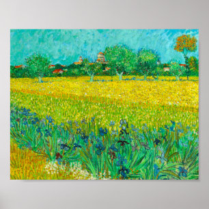 Van Gogh Veld met irissen bij Arles Poster
