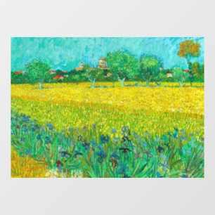 Van Gogh Veld met irissen bij Arles Raamsticker