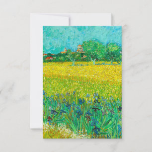 Van Gogh Veld met irissen bij Arles RSVP Kaartje