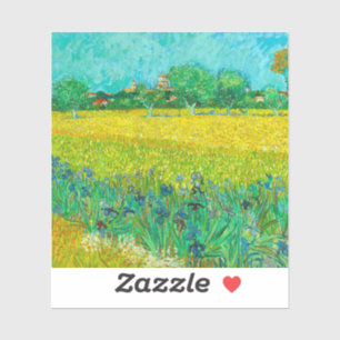 Van Gogh Veld met irissen bij Arles Sticker