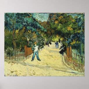 van gogh - verbetering van de openbare tuinen in a poster