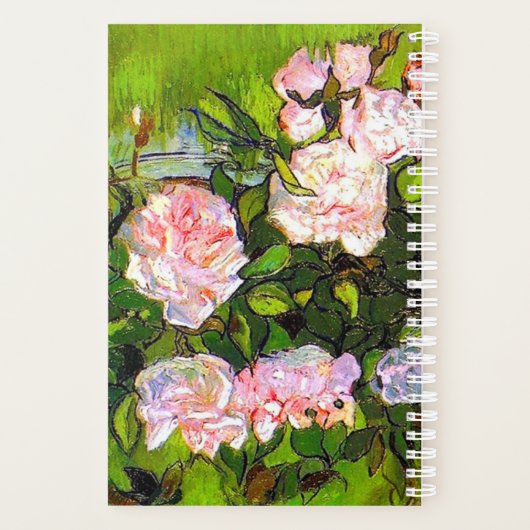 Van Gogh Vie morte avec des roses roses roses (Dos)