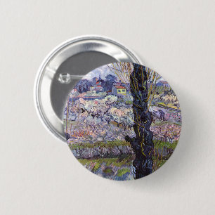 Van Gogh View Arles Bloeiende Tuin Ronde Button 5,7 Cm