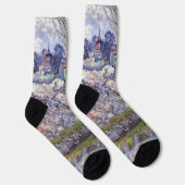 Van Gogh View Arles Bloeiende Tuin Sokken (Rechts)