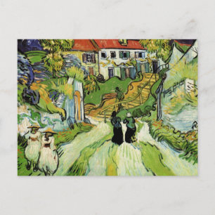 Van Gogh Village Street en Steps Auvers w Figures Briefkaart
