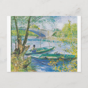 Van Gogh Vissers en boten in de Pont de Clichy Briefkaart