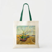 Van Gogh Vissersboten op het strand bij Saintes Ma Tote Bag (Voorkant)