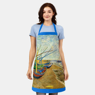 Van Gogh Vist Boats op strand bij Saintes Maries Schort