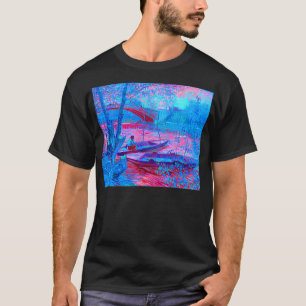 Van Gogh Vist in het voorjaar de beroemde  kunst v T-shirt