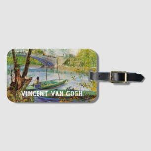 Van Gogh vist in het voorjaar, Pont de Clichy Bagagelabel