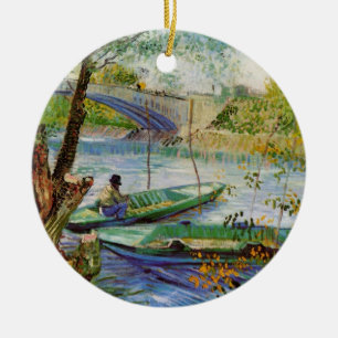 Van Gogh vist in het voorjaar, Pont de Clichy Keramisch Ornament