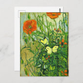 Van Gogh - Vlinders en Klaprozen Briefkaart (Voorkant / Achterkant)