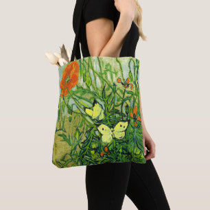Van Gogh - Vlinders en Papavers Draagtas