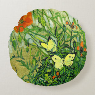 Van Gogh - Vlinders en Papavers Rond Kussen