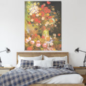 Van Gogh  volken en Chrysanthema Canvas Afdruk (Insitu (Slaapkamer))