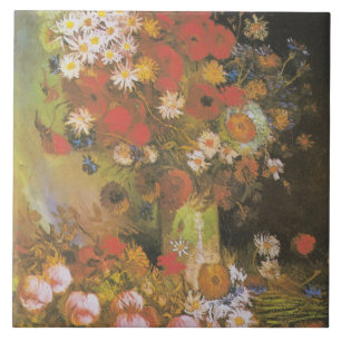 Van Gogh  volken en Chrysanthema Tegeltje
