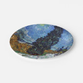 Van Gogh weg met cipressen impressionisme Papieren Bordje (Gekanteld)