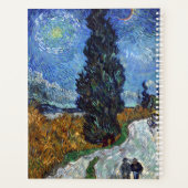Van Gogh weg met cipressen impressionisme Planner (Achterkant)