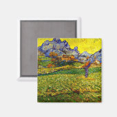 Van Gogh - Weide in de Bergen Magneet (Voorkant / Achterkant)