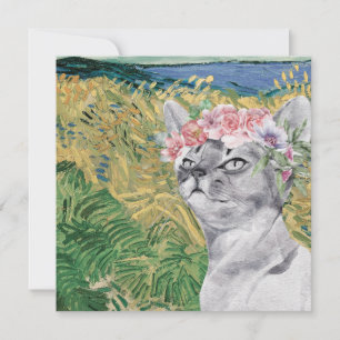 Van Gogh Wheat Field en Fancy kat