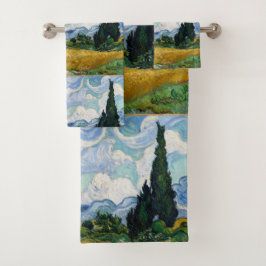  Van Gogh Wheat Field met Cypresses Bad Handdoek