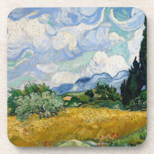 Van Gogh Wheat Field met Cypresses Bier Onderzetter