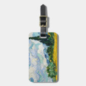 Van Gogh Wheat Field met Cypresses. Impressionisme Bagagelabel (Voorkant verticaal)