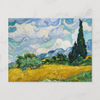 Van Gogh Wheat Field met Cypresses. Impressionisme