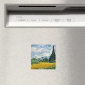 Van Gogh Wheat Field met Cypresses. Impressionisme Magneet (Insitu (Vaatwasser))